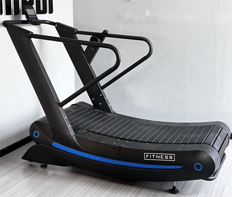 Q235 Commerciële sportschoolapparatuur Niet-gemotoriseerde luchtloper handmatige loopband Curve 165kg