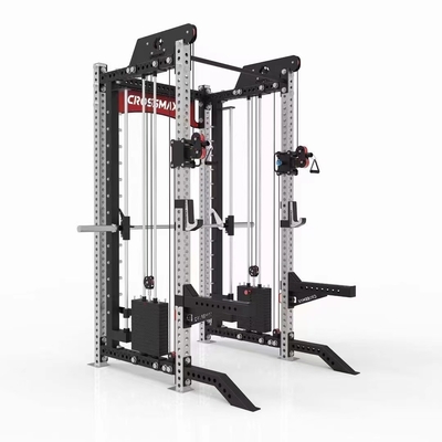 Stalen, op maat gemaakte, multifunctioneel Smith-machine-sportschoolapparatuur voor binnen met gewichtstapel