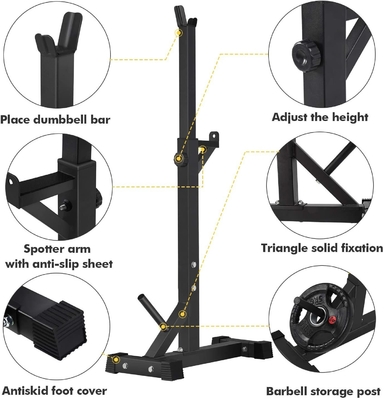 Opvouwbare thuis gym trainingsapparatuur gewicht bank barbell bar halve squat rek voor thuis