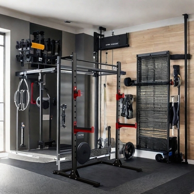 Style Cage Squat Rack Home Gym Trainer met Weight Bench Barbell Bar en 1100*1300*2100