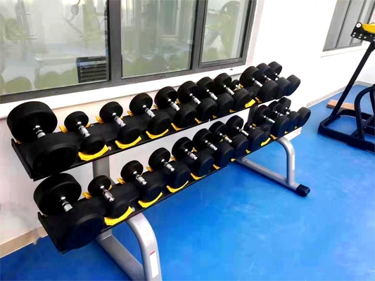 Tier 3 Commerciële dumbbell rack Steel body building opslag voor gym fitness apparatuur
