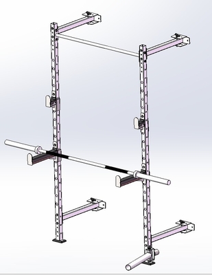 Home Gym Fitnessapparatuur Gewichtheffen Oefening Klappbare Wandgebouwde Squat Rack