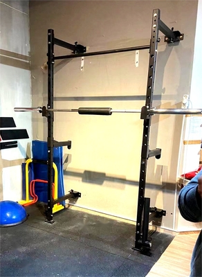 Home Gym Fitnessapparatuur Gewichtheffen Oefening Klappbare Wandgebouwde Squat Rack