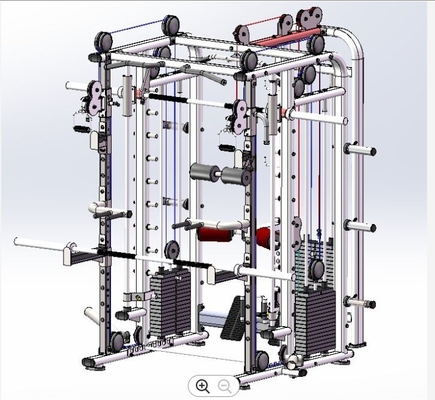 Multifunktioneel uitgebreid trainingsstation met Smith Machine en Squat Rack