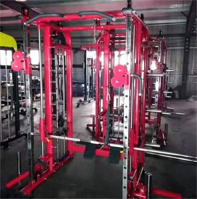 Bodybuilding trainingsapparatuur Cage Squat Rack met multifunctionele kabels Crossover