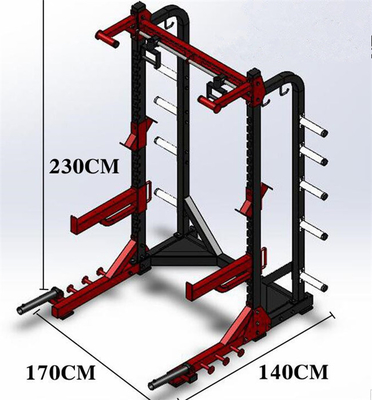 Multi Function Exercise Shandong Commercial Home Gym Fitness Half Rack Squat voor mannen