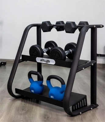 Bodybuilding Fitness Opvouwbaar 2 Tier Dumbbell Rack Kettlebell Rack voor fitnessapparatuur
