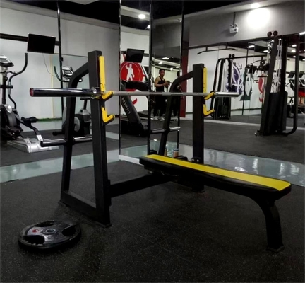Stalen medium loader Fitness apparatuur Schouder borstpers met platte gewichtsbank
