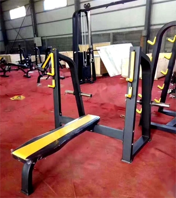 Stalen medium loader Fitness apparatuur Schouder borstpers met platte gewichtsbank