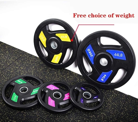 Commerciële unisex gewichtstrainingsapparatuur met met ijzer en rubber beklede gewichtsplaten