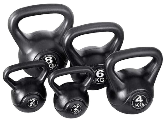 Draagbare Kettlebell voor gratis gewichtstraining Rubber coated Fitness oefening lichaam