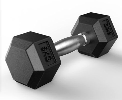 Hex Rubber Cover Dumbbell voor armen Verschillende gewichten van 2,5 kg tot 40 kg Mensen afdeling