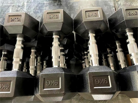 Hex Rubber Cover Dumbbell voor armen Verschillende gewichten van 2,5 kg tot 40 kg Mensen afdeling