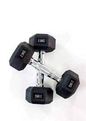 Hex Rubber Cover Dumbbell voor armen Verschillende gewichten van 2,5 kg tot 40 kg Mensen afdeling