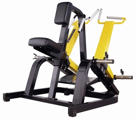 Fitnessapparatuur Neiging vlakke rij Triceps Deltoïden spieropbouw plaat geladen roeimachine