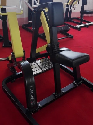 Fitnessapparatuur Neiging vlakke rij Triceps Deltoïden spieropbouw plaat geladen roeimachine