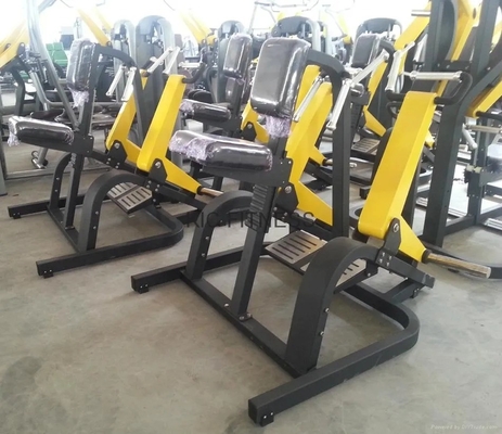Fitnessapparatuur Neiging vlakke rij Triceps Deltoïden spieropbouw plaat geladen roeimachine