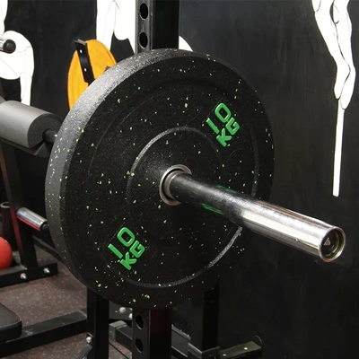 Gepersonaliseerd logo beschikbaard kleur punt rubber barbell plaat voor bumper gewicht training
