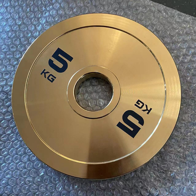 Krachttraining Makkelijk Goud Chroom Plaat Gegooid IJzer Barbell Met Gewichtsplaten Set