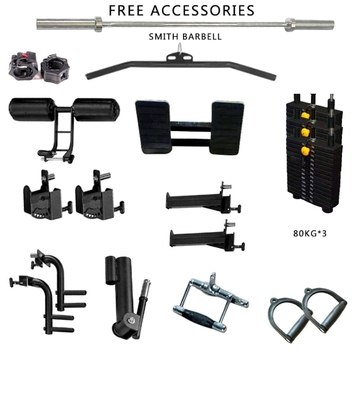 260 kg capaciteit Gymapparatuur Smith Machine Accessoires voor aangepaste trainingen