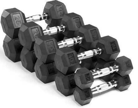 2.5kg Zwarte Rubber Hex Dumbbell Set Het ultieme gereedschap voor fitnessliefhebbers