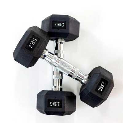 Metalen en rubberen hex-dumbbell met meerdere functies