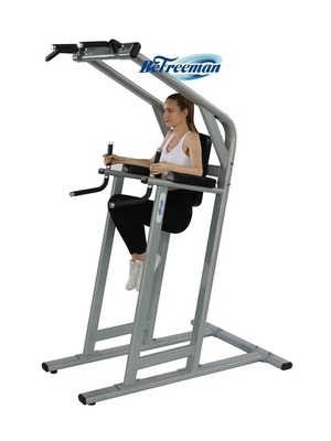 Sporttoerusting Tilt-up Bar Leg Lift en Borst Schouder Workout Power Tower Dip Station