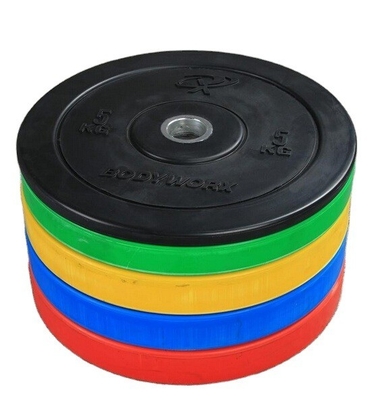 Commerciële fitnessapparatuur Persoonlijke kleurrijke gewichtsplaten voor stalen ijzeren rubber