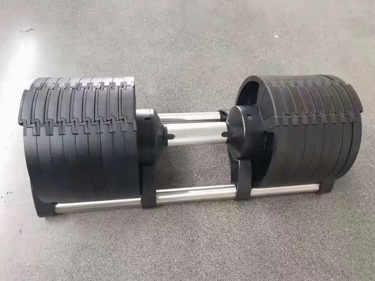 Omvattende fitness oefening Dumbbells Gratis gewicht Plastic verstelbare sportschoolapparatuur