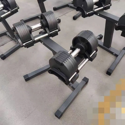 Omvattende fitness oefening Dumbbells Gratis gewicht Plastic verstelbare sportschoolapparatuur