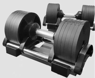 Omvattende fitness oefening Dumbbells Gratis gewicht Plastic verstelbare sportschoolapparatuur