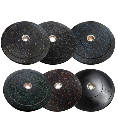 Multicolor Particle Point Disc Rubber Bumper Weightlifting Barbell met moderne stijl