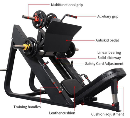 Optioneel Selecteerbare Medium Loader Plate geladen fitnessapparatuur 45 graden Leg Press