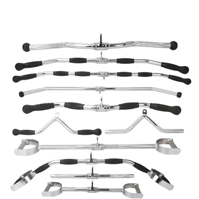 Geïntegreerde Workout Gym Trainer Pull Down Bar Handle met Grips Kabel Barbell Aanhangsel