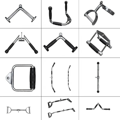 Geïntegreerde Workout Gym Trainer Pull Down Bar Handle met Grips Kabel Barbell Aanhangsel