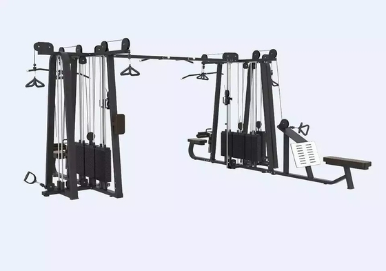 8 Station Lat trekken naar beneden Long Pull Back Press Cable Crossover Low Row kin op en neer