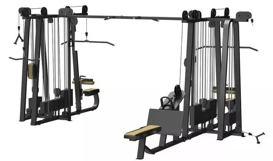 8 Station Lat trekken naar beneden Long Pull Back Press Cable Crossover Low Row kin op en neer