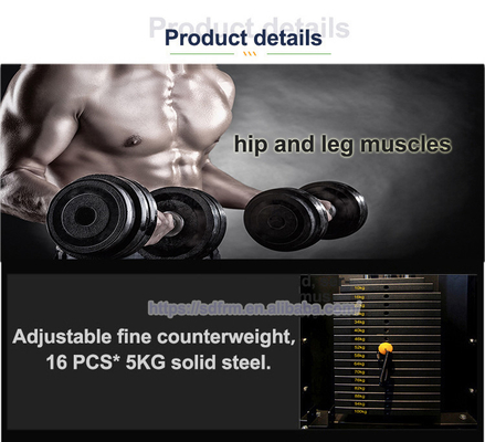 Standing Leg Extension Glute Kickback Machine Medium Loader voor fitnesscentrum/gym