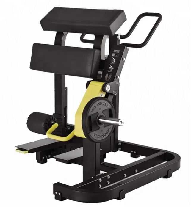 Fitness-krachttrainingsapparatuur voor de sportschool of thuis Staalplaat geladen staande beenkrul