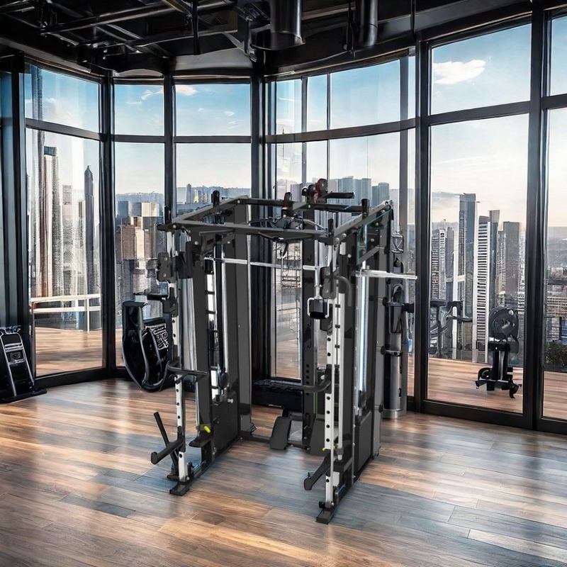 Commerciële all-in-one functioneel trainer met pin en plaat voor multifunctionele sportscholen