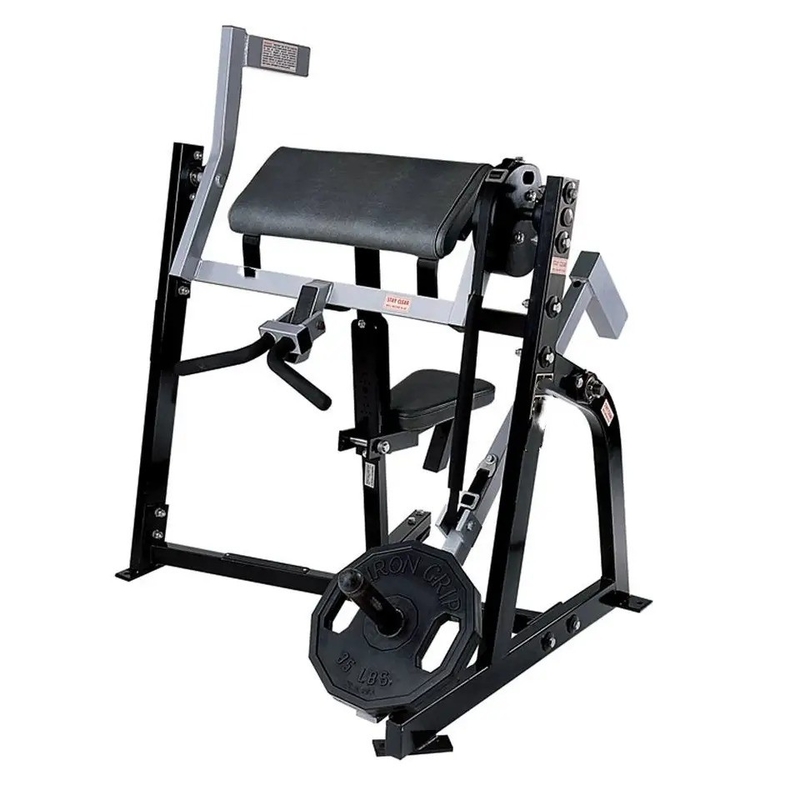 Gezette Biceps Gymapparatuur 1200*1300*1200 mm Plaat geladen Biceps Curl Arms Schouders