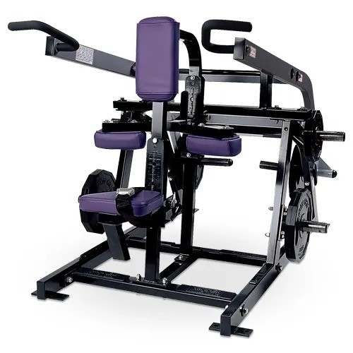 Bodybuilding platen geladen machines zittende doppen voor armen schouders en rug training