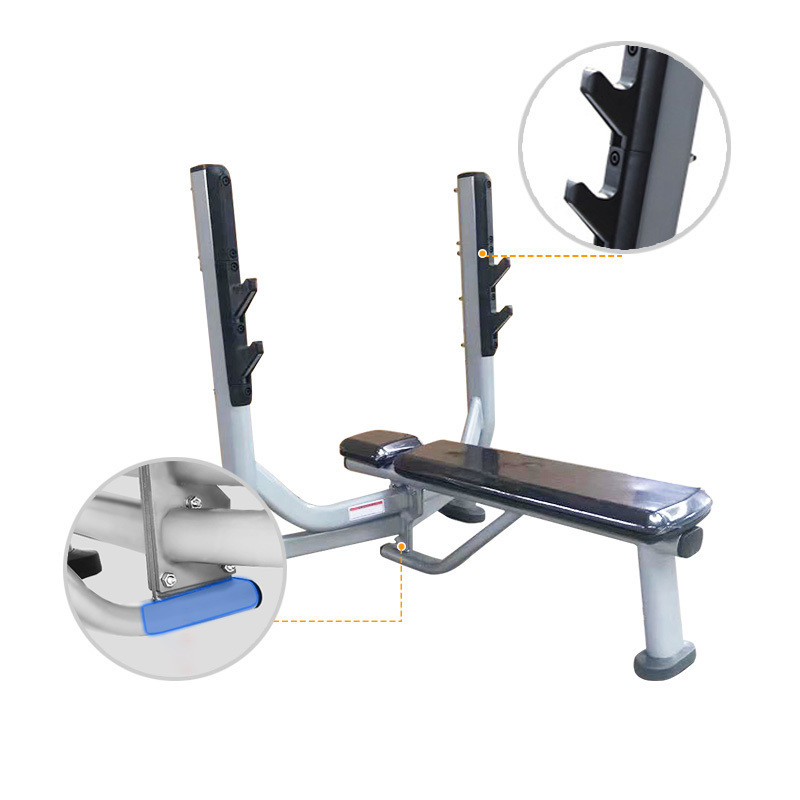 Medium Loader Weight Bench voor commerciële platte stalen bank Home Gym Fitness Equipment