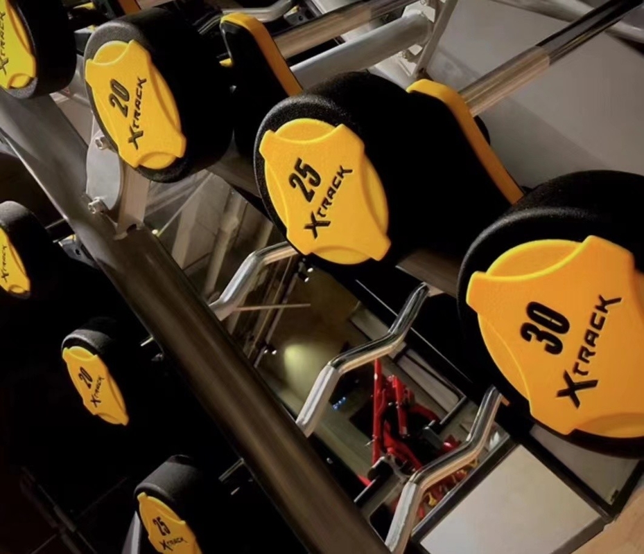 Gepersonaliseerd logo gym fitness apparatuur rubberen dekmantel voor marktvraag