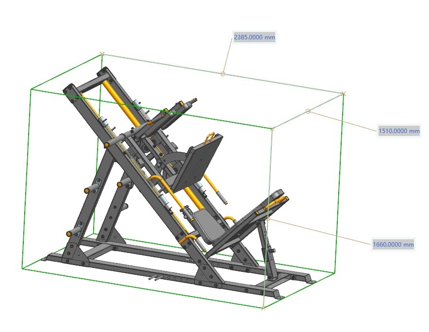 Medium Loader 2 in 1 Hack Squat en Leg Press Machine voor commerciële krachttraining