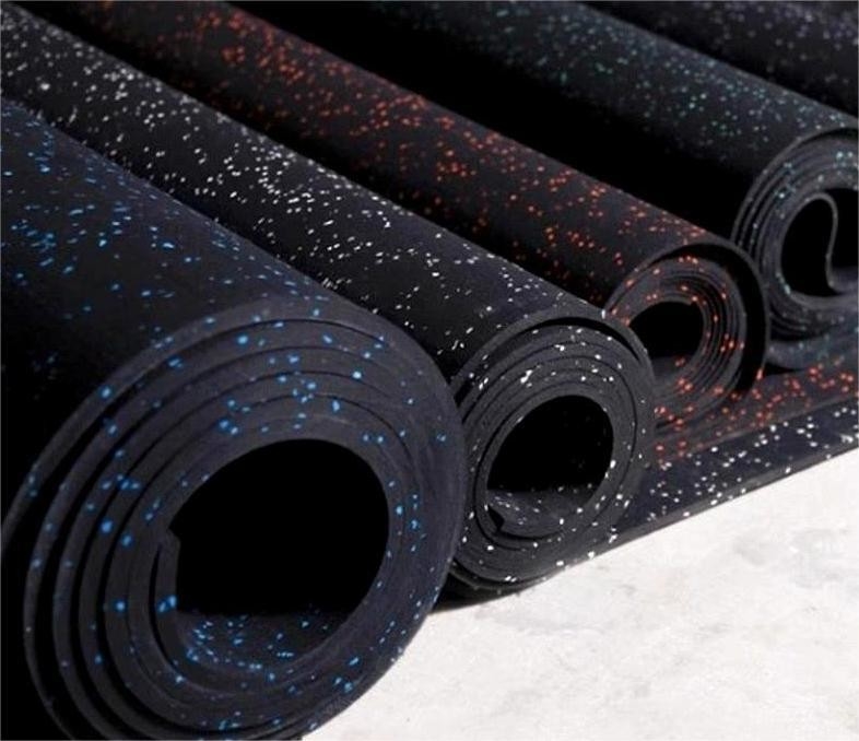 Gym accessoires Rubber vloer mat roll rubber mat voor aangepaste gym vloer