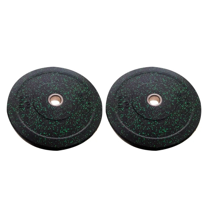 Multicolor Particle Point Disc Rubber Bumper Weightlifting Barbell met moderne stijl