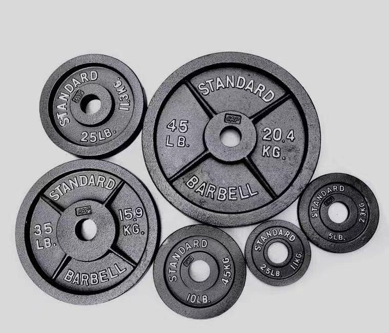 Gemaakt van gietijzeren barbell gewichtsplaat voor commerciële en huishoudelijke 5kg 10kg 20kg 50kg