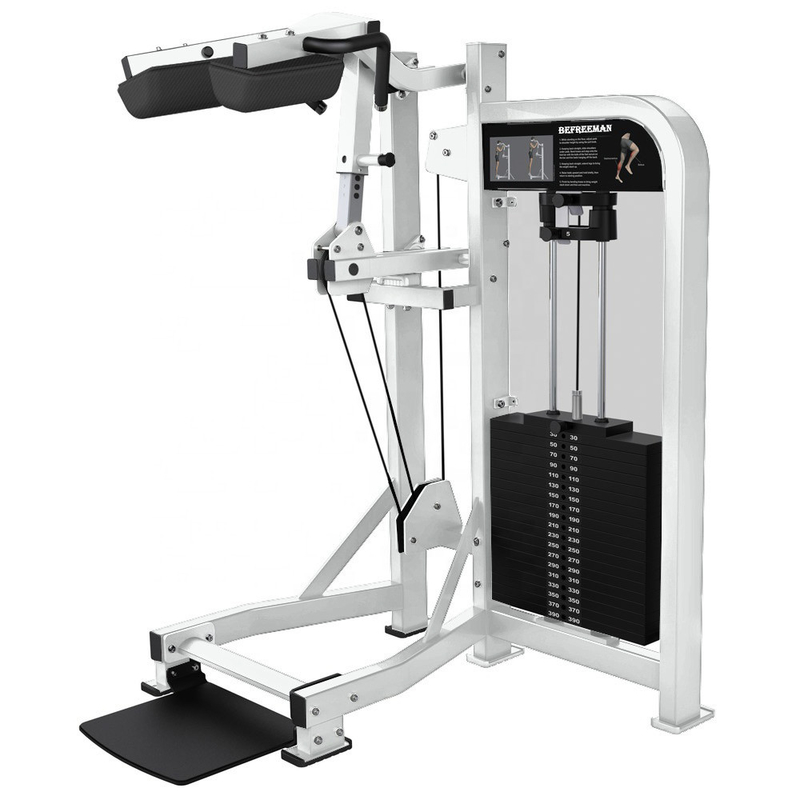 Fitness Steel Standing Calf Lift Machine Medium Loader Type met Pin Load Selection