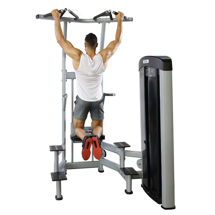 1280*1940*2240mm Pin Load Selection Assisted Pull Up Machine voor Bodybuilding Fitness